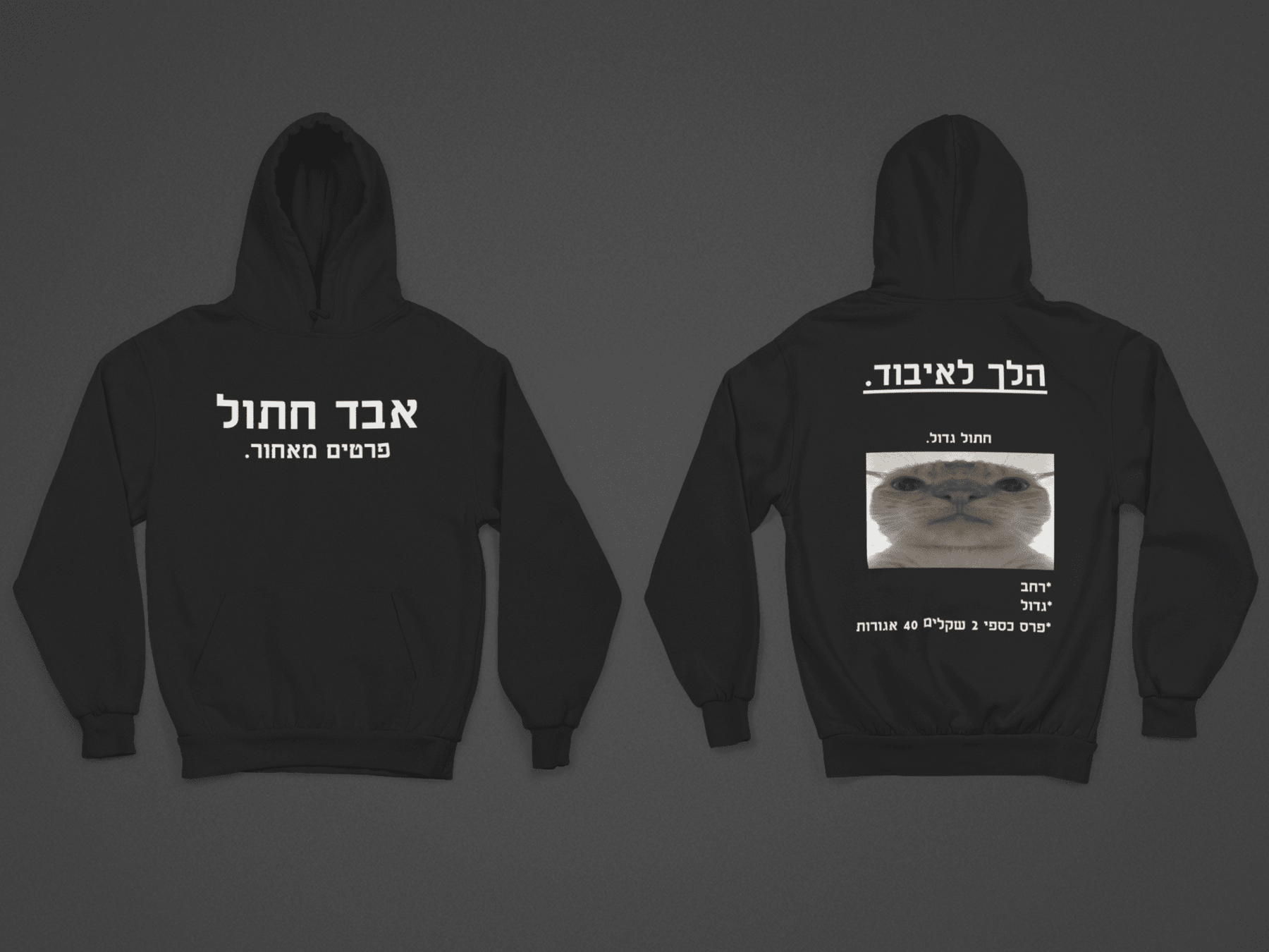 סוויטשירט אבד חתול